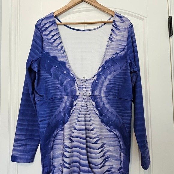 Making the Cut Jumpsuit Womens XXL Blue Skelton Graphic Long Sleeve Stretch - Picture 6 of 10